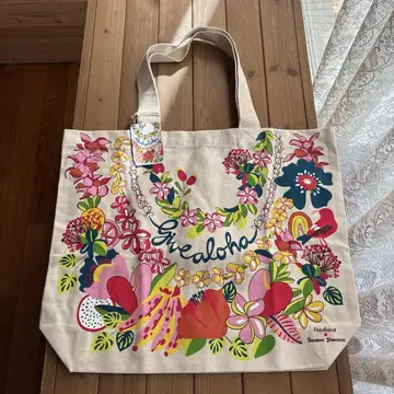 꽃무늬 토트백 'Give Aloha' & 'Mahalo nui loa'