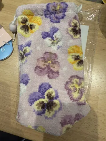 feiler 꽃무늬 플리스 파우치 (팬지)