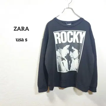 ZARA 트레이닝복 맨투맨 ROCKY 프린트 블랙