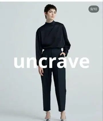 uncrave WHITE 턱 팬츠 사이즈 00 black