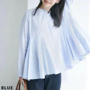 베이스먼트 시어 블라우스 blue