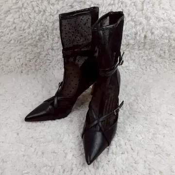 새상품급 24cm Her lip to 하립투 앵클부츠 시스루