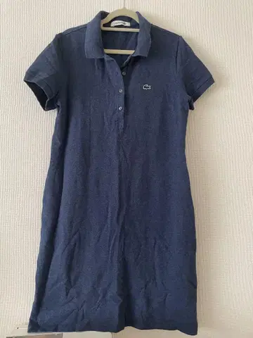 LACOSTE 네이비 폴로 셔츠 원피스 38