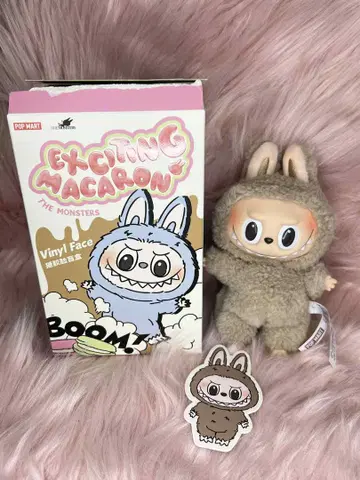 POP MART Exciting Macaron 봉제 인형 TOFFEE
