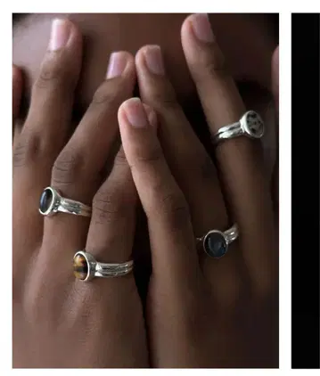 gagan stone double ring