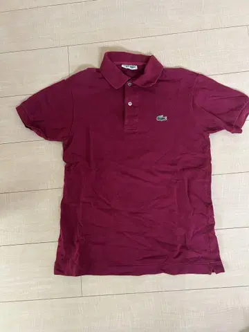 Lacoste 버건디 피케 셔츠 사이즈 3