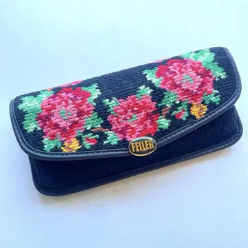 FEILER 페이러 안경 케이스 블랙 꽃무늬 안경 케이스