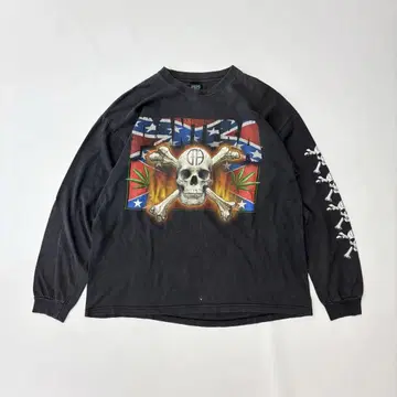90s 판테라 DANISH 바디 백프린트 스컬 페이드 XL