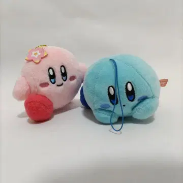 커비 봉제 인형 스트랩 2개 세트