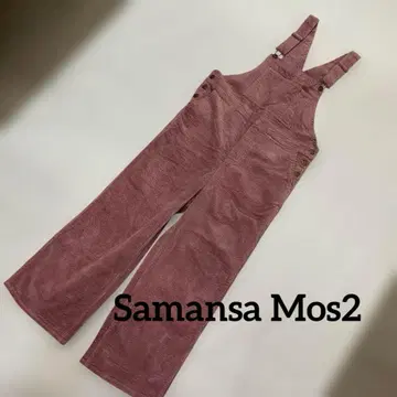 Samansa mos2 코듀로이 오버롤 핑크 #2430