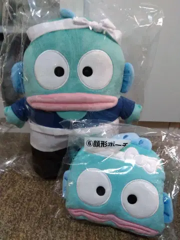 Sanrio 산리오 뽑기 한교동 봉제 인형 & 얼굴 모양 파우치 새상품