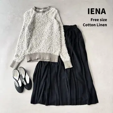 IENA 이에나 KENYA 디자인 풀오버 코튼 린넨 베이지