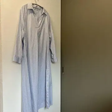 ZARA 스트라이프 긴팔 셔츠 원피스