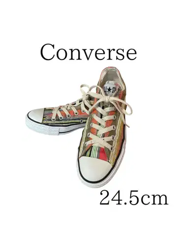 [새상품급] 컨버스 스트라이프 패턴 24.5cm