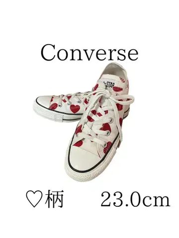 [ 새상품급 ] 컨버스 희귀한 하트 무늬 로우컷 23.0cm