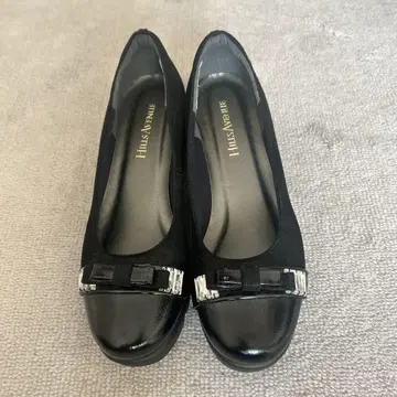 힐즈아베뉴 블랙 플랫슈즈 리본 포함 23cm 새상품급