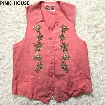 PINK HOUSE 핑크하우스 핑크 체크 베스트