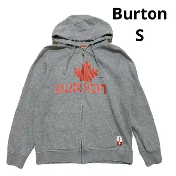 Burton 버튼 속기모 풀 집업 후드티 그레이 단풍 S*QI