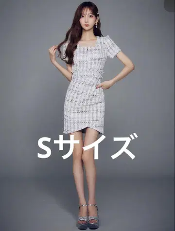 트위드 집업 미니 드레스 시착만 한 상품