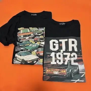 프린트 T셔츠 2장