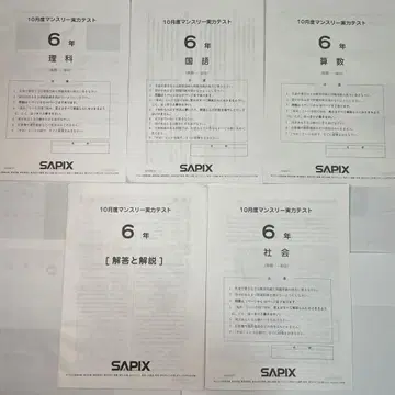 [ 최신 버전!! ] 사피스 2024년 6학년 10월 먼슬리 실력 테스트