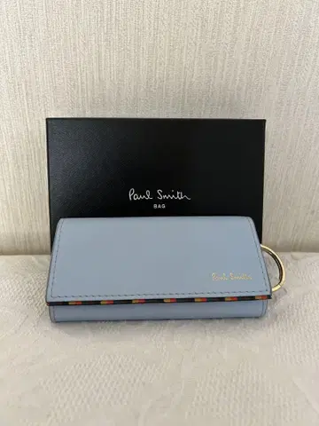 Paul Smith 남성용 브라이트 스트라이프 트리밍 키케이스