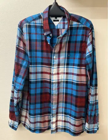 TOMMY HILFIGER 체크 무늬 셔츠 XL