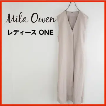 A3841 새상품급 Mila Owen*사이드 벤트 백 벨트 베스트*베이지