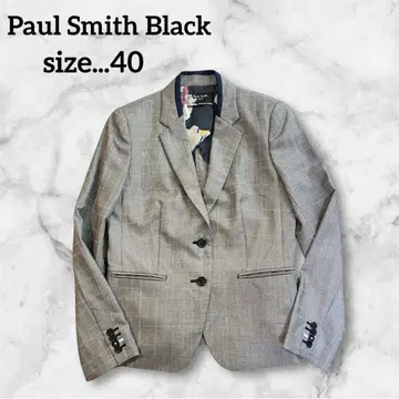 폴 스미스 블랙 글렌체크 테일러드 자켓