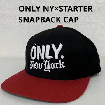 ONLY NY x STARTER 스냅백 캡 블랙 레드