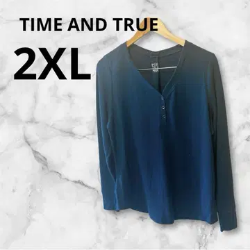 TIME AND TRUE 다크 그린 긴팔 헨리넥