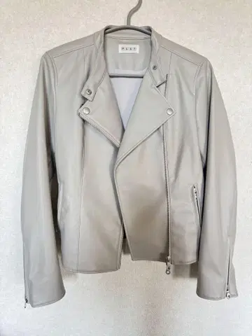 PLST 그레이 더블 라이더 자켓