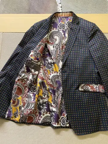 ETRO 테일러드 자켓 페이즐리 무늬 46