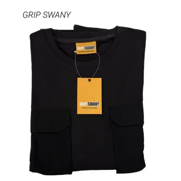 GRIP SWANY 기어 포켓 와이드 롱 슬리브 티 미사용 L 블랙
