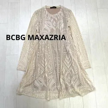 BCBG MAXAZRIA 스트레치 레이스 긴팔 원피스 새상품급