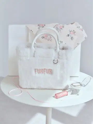 FURFUR 에코퍼 토트백 한정 컬러 화이트 라이트핑크