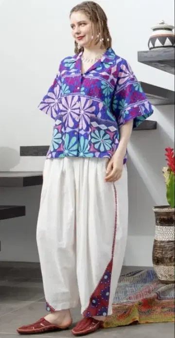 차이하네 카치나 셔츠 블루