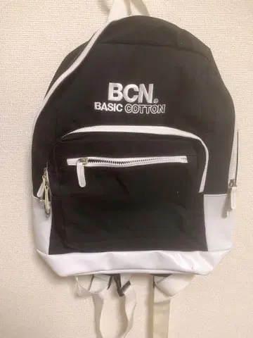BCN BASIC COTTON 백팩 블랙/화이트