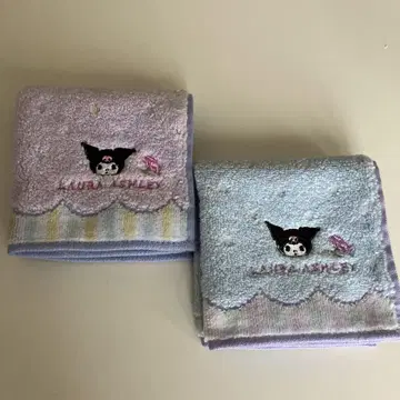 새상품 로라 애슐리 쿠로미 타월 손수건 핸드 타월 미니 2장 산리오