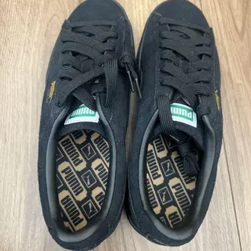 PUMA 스웨이드 블랙스 스니커즈 US 5 23cm