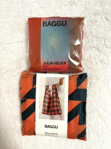 BAGGU 율리아 호이어 하운드투스 체크 에코백 세트 토트백