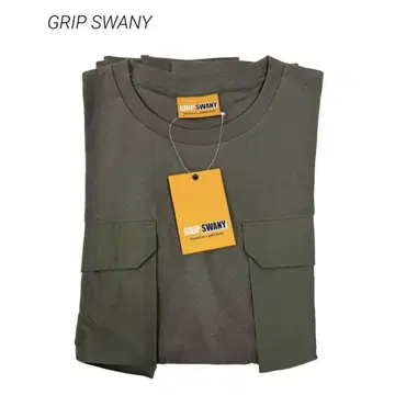 GRIP SWANY 기어 포켓 와이드 롱 슬리브 티 미사용 L 올리브