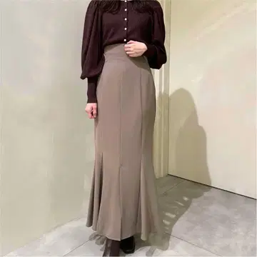 [ 새상품급 ] 트윌 새틴 하이웨스트 머메이드 스커트