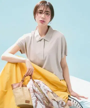새상품급 23구 2025 프렌치 슬리브 폴로 니트 베이지 38