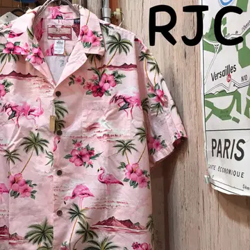 RJC 로버트 J 클랜시 알로하 셔츠 XL 구제 의류 (1822)