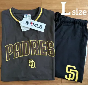 새상품 MLB 파드레스 룸웨어 반팔 셋업 상하의 L 사이즈