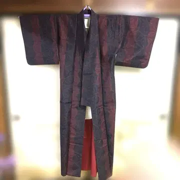 기모노 오시마 명주 순수 실크