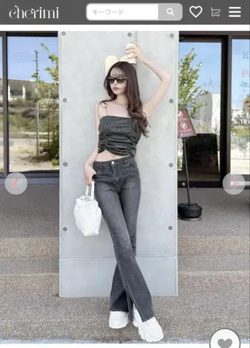 셰리 미사용 새상품 택 포함 최강 슬림 레그 로우라이즈 데님