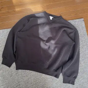 90s 무지 맨투맨 블랙 Made in USA
