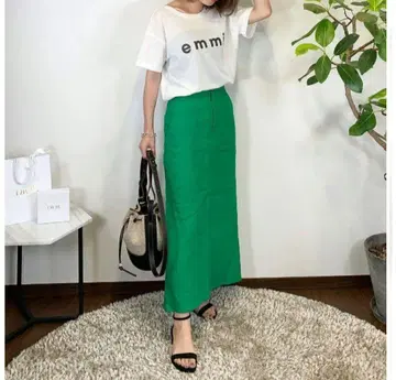 ZARA 그린 스커트 XS